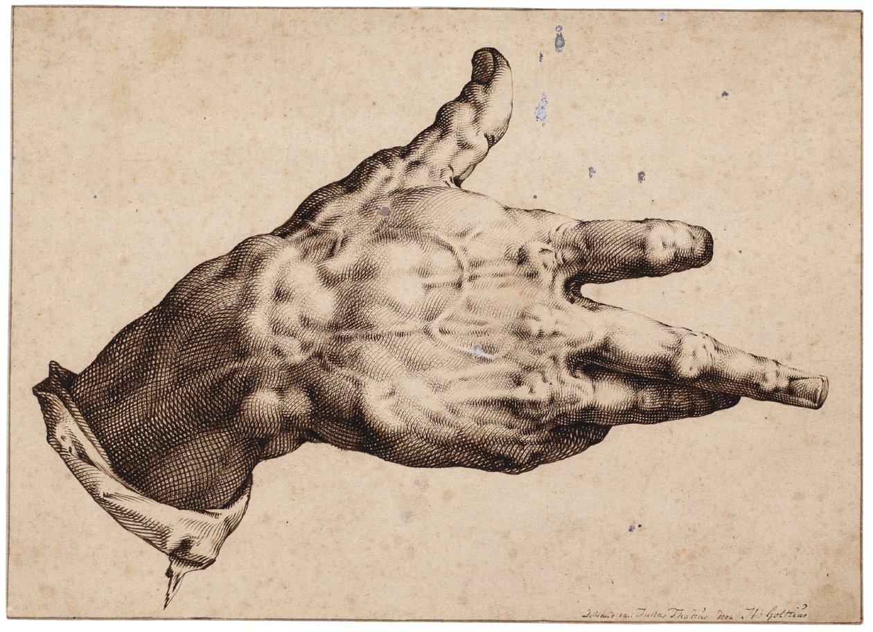A mão direita do artista de Hendrik Goltzius