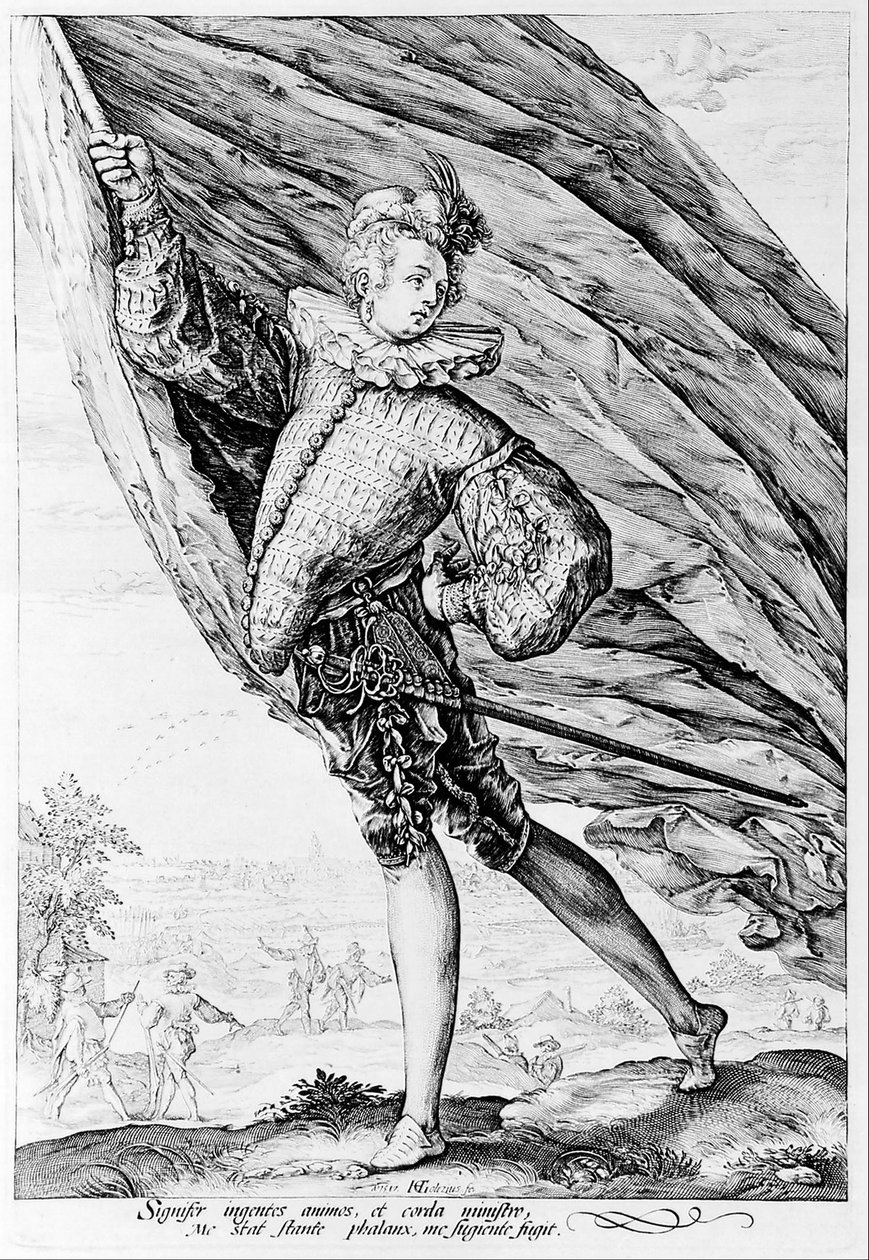 O grande porta-estandarte de Hendrik Goltzius