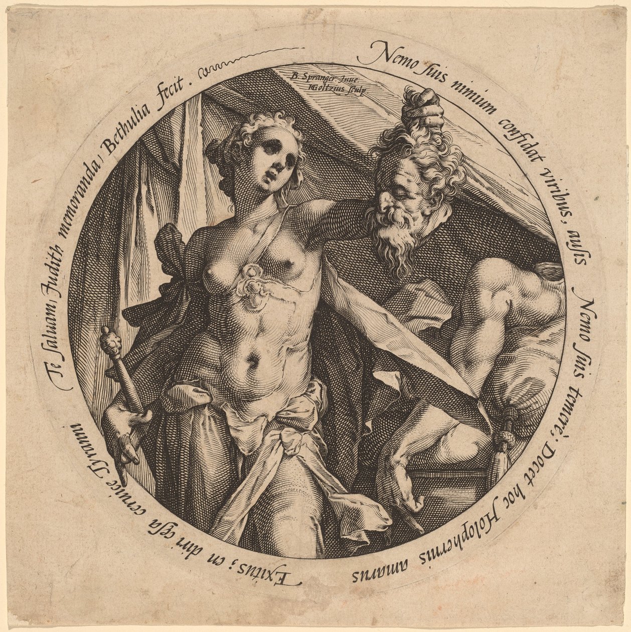 Judite com a Cabeça de Holofernes de Hendrik Goltzius, after Bartholomaeus Spranger