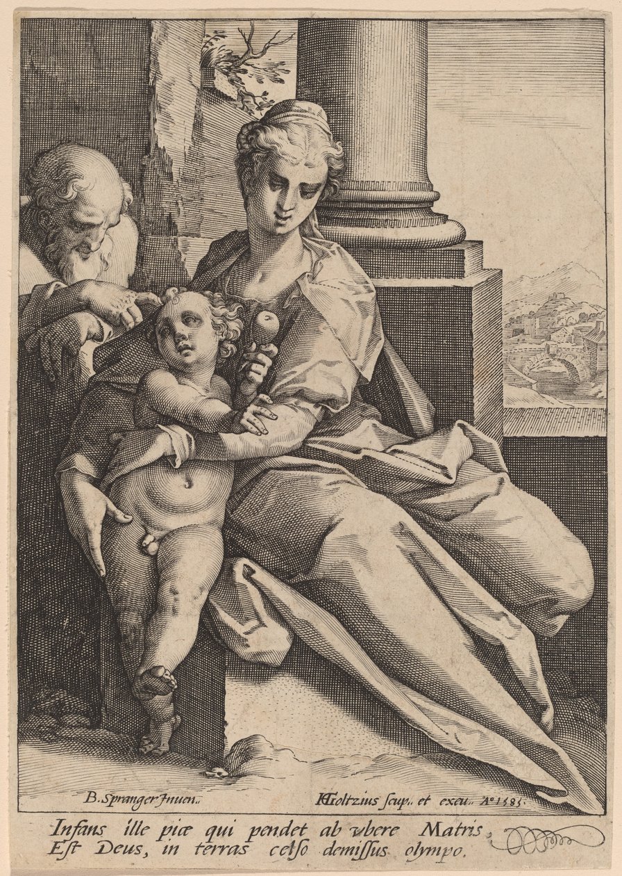 A Sagrada Família de Hendrik Goltzius after Bartholomaeus Spranger