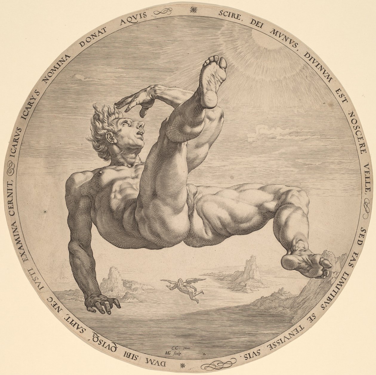 Icaro de Hendrik Goltzius, after Cornelis Cornelisz van Haarlem