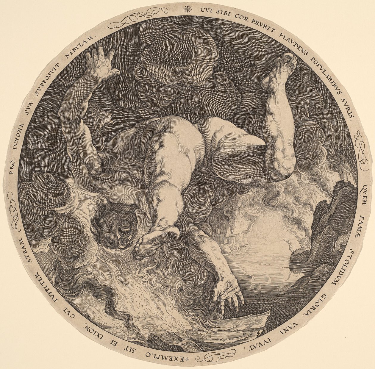Íxion de Hendrik Goltzius, after Cornelis Cornelisz van Haarlem