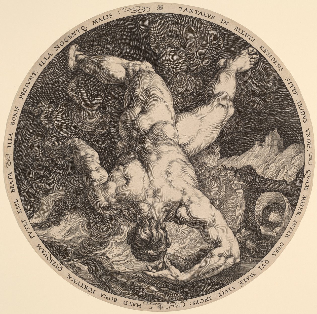 Tântalo de Hendrik Goltzius, after Cornelis Cornelisz van Haarlem