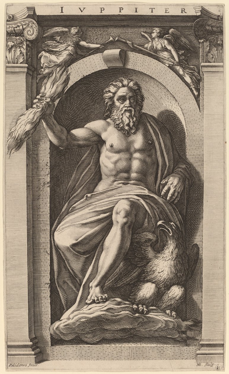 Júpiter de Hendrik Goltzius after Polidoro da Caravaggio