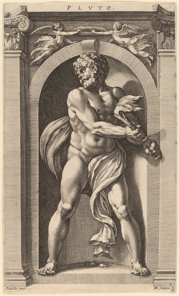 Plutão de Hendrik Goltzius after Polidoro da Caravaggio