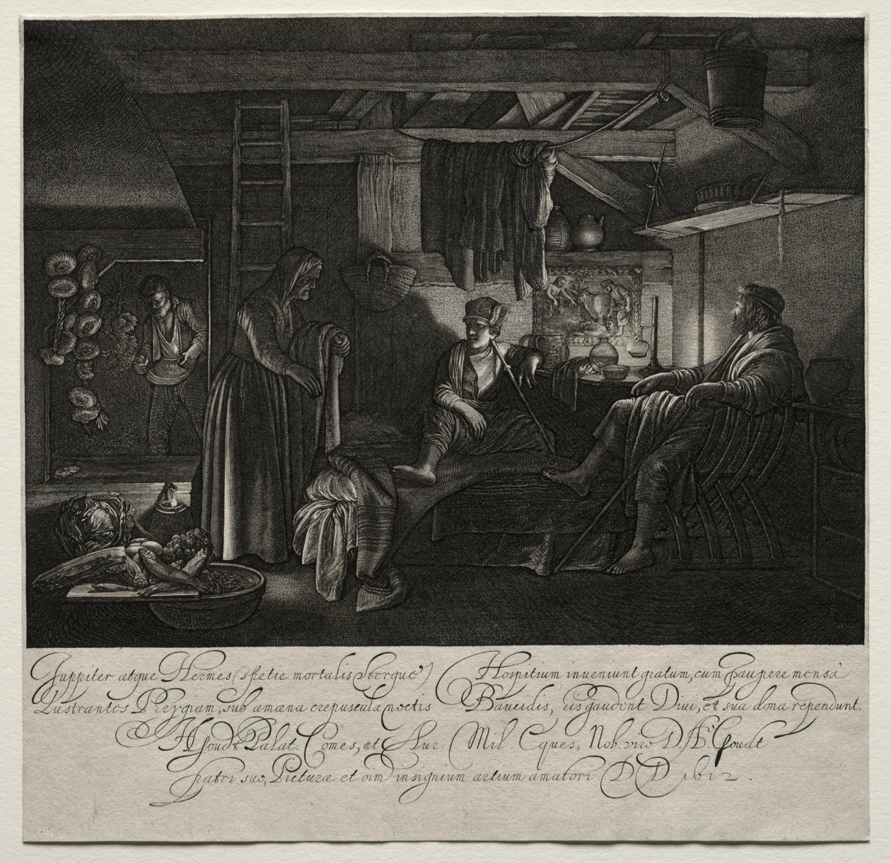 Júpiter e Mercúrio na Casa de Filemon e Baucis de Hendrik Goudt