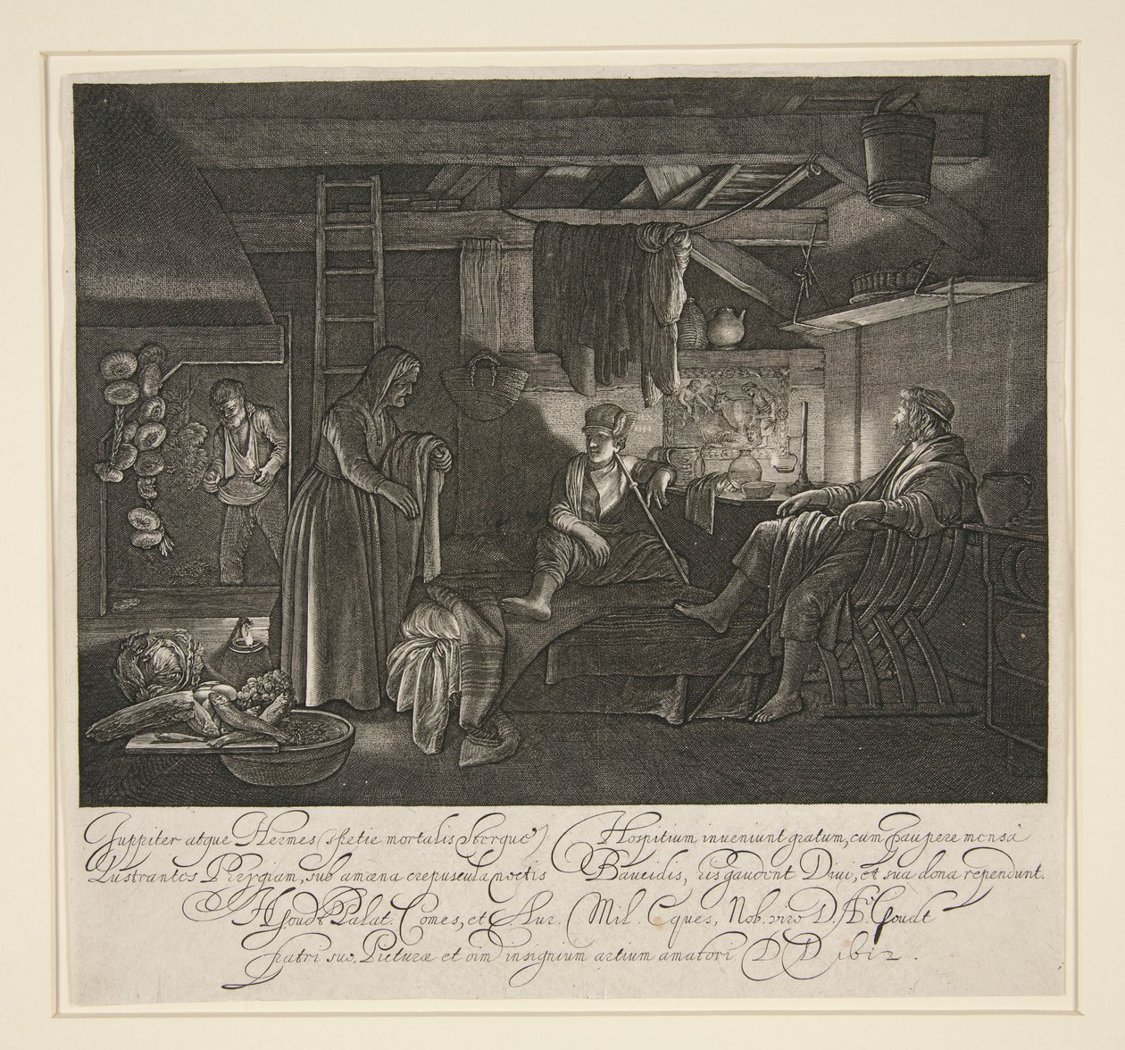 Júpiter e Mercúrio na Casa de Philemon e Baucis de Hendrik Goudt