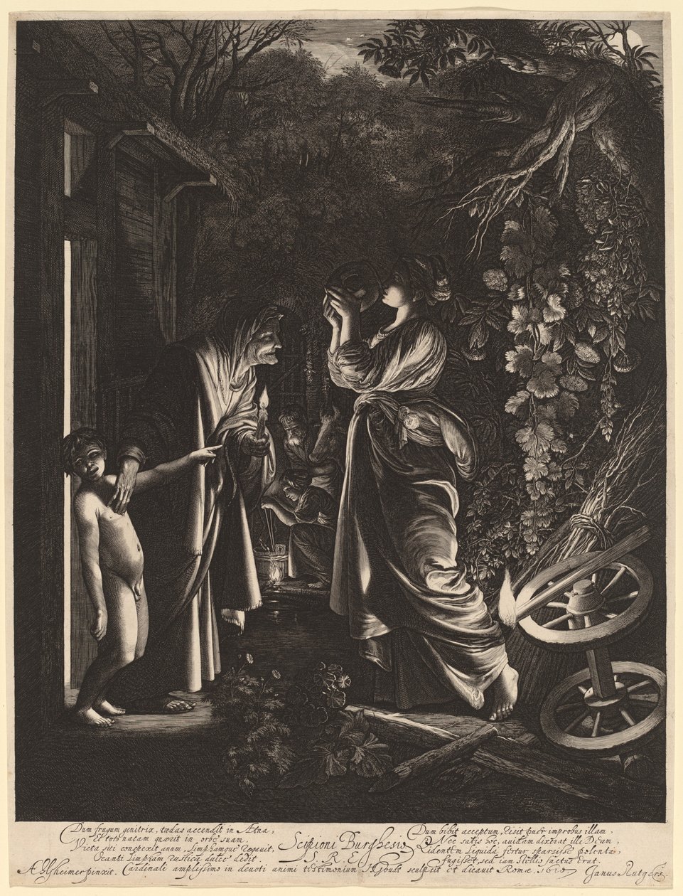 A zombaria de Ceres de Hendrik Goudt after Adam Elsheimer