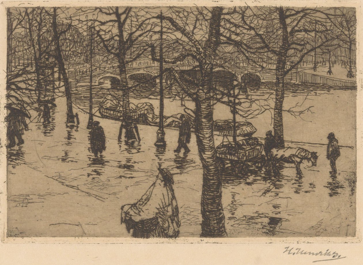 Fosso em tempo chuvoso de Hendrik Henrichs (signed by artist)