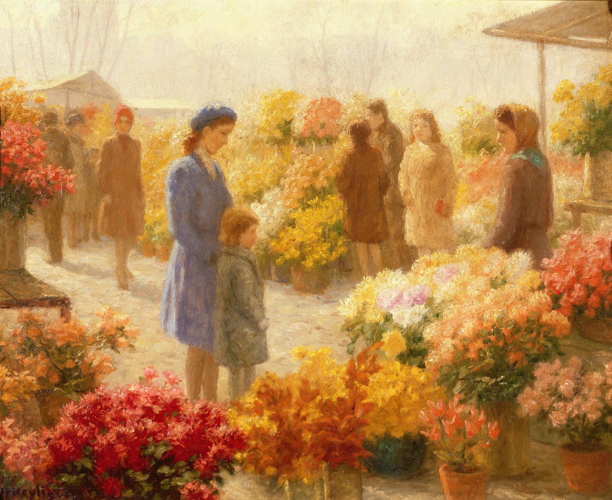 Mercado de flores de Hendrik Heyligers