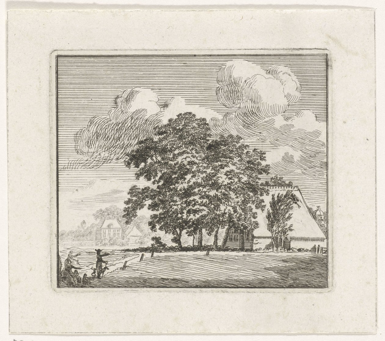 Casa de campo numa paisagem de Hendrik Hoogers