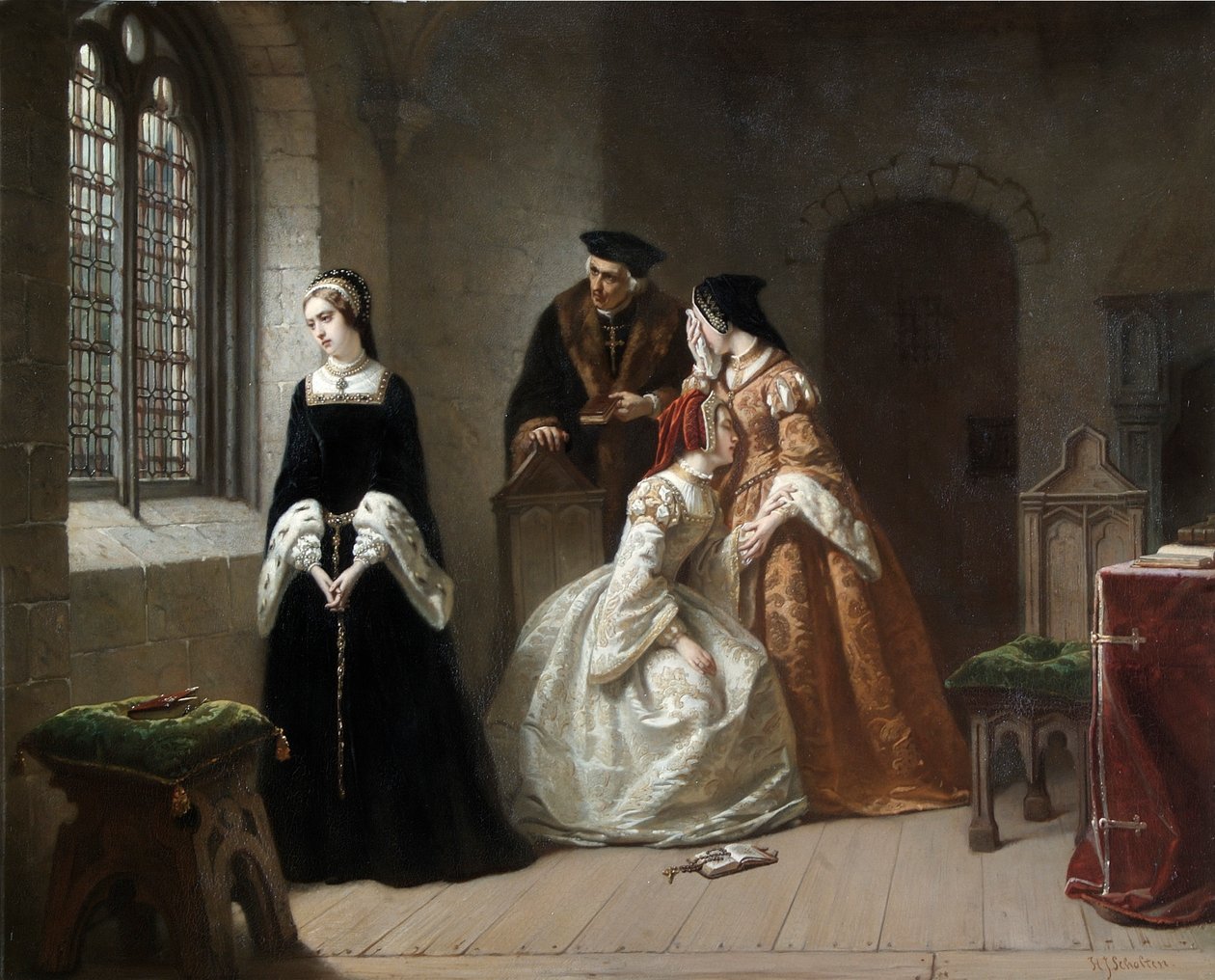Lady Jane Grey, c.1845-1907 (óleo sobre tela) de Hendrik Jacobus Scholten