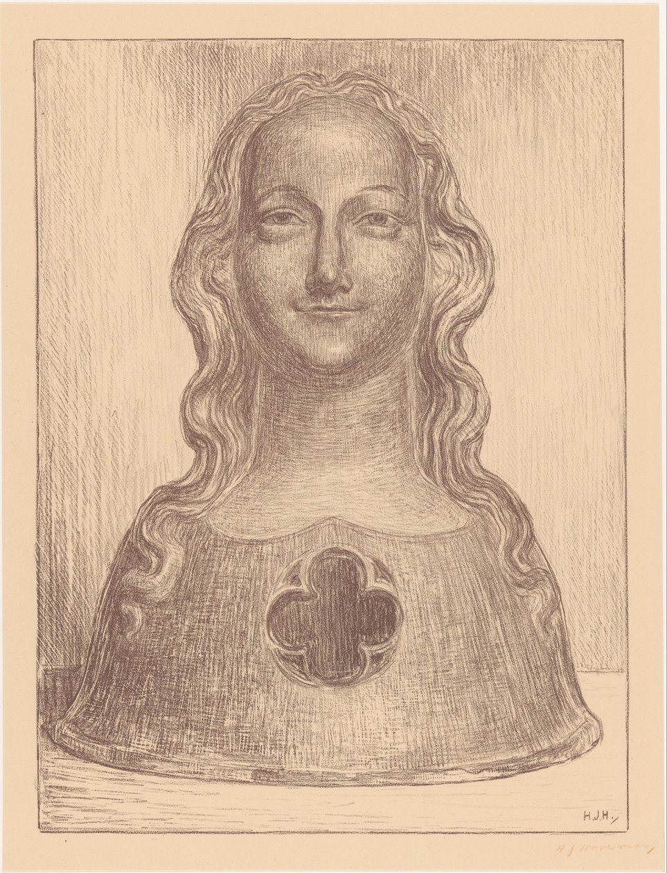 Busto relicário de uma das virgens de Santa Úrsula de Hendrik Johannes Haverman (signed by artist)