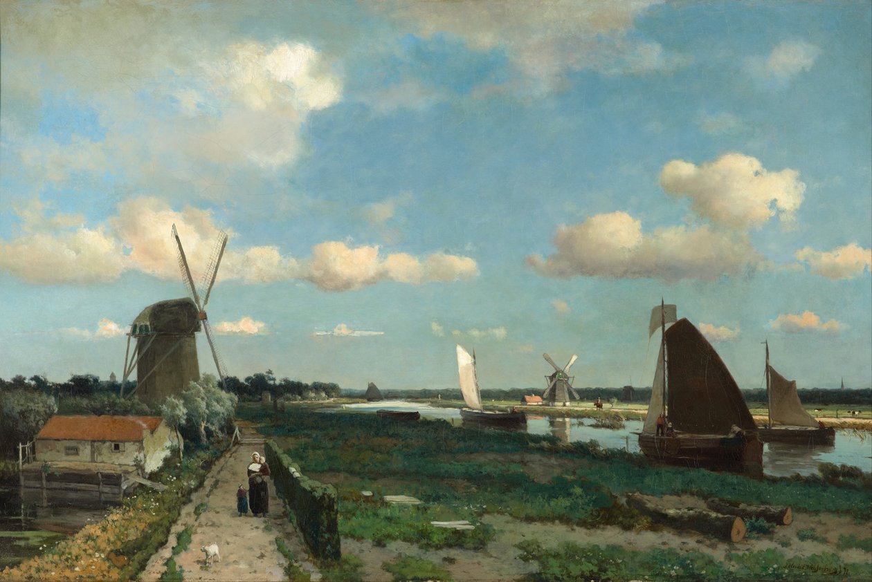 Trekvliet, 1870 de Hendrik Johannes Weissenbruch