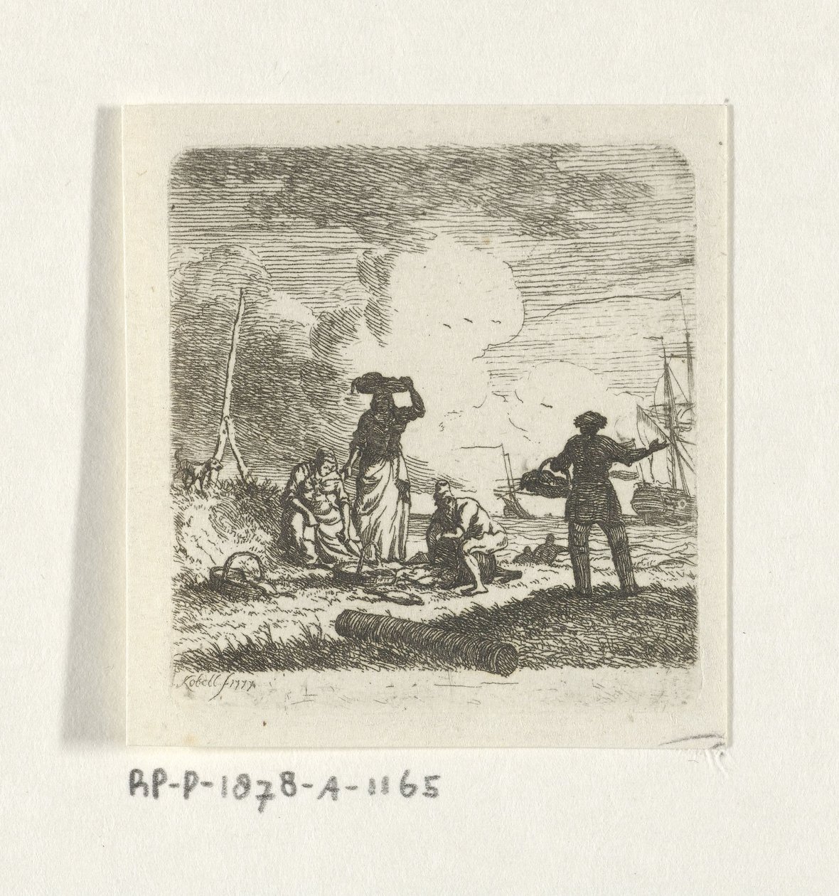 Pescadores na praia de Hendrik Kobell
