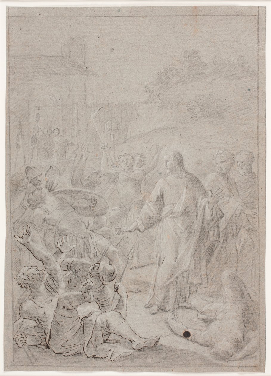 A captura de Cristo. Esboço de composição de Hendrik Krock