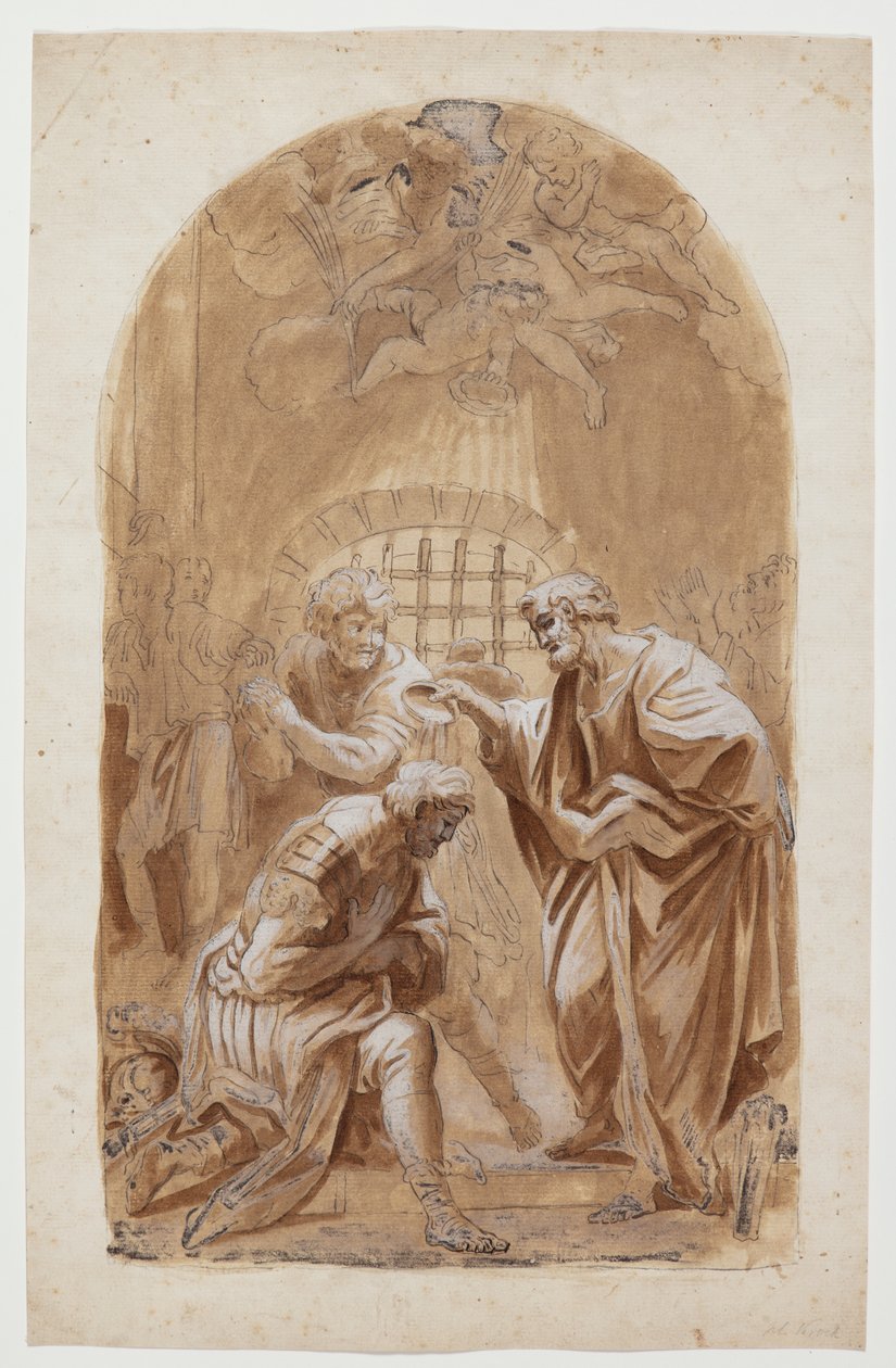 S. Pedro batiza S. Processus e S. Martianus de Hendrik Krock