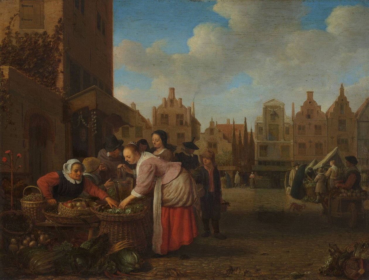 Vista do Grande Mercado em Rotterdam, 1654 de Hendrik Maertensz Sorgh