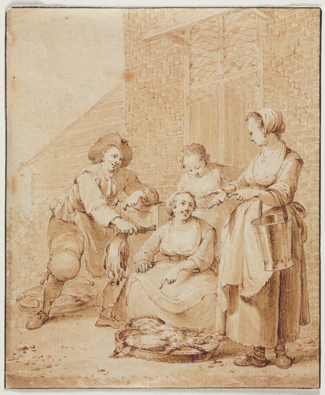 A Mulher Aves, segunda metade do século XVIII. de Hendrik Meijer