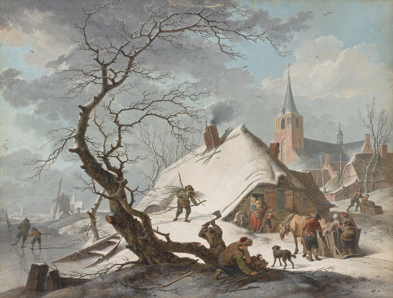 Uma cena de inverno de Hendrik Meyer