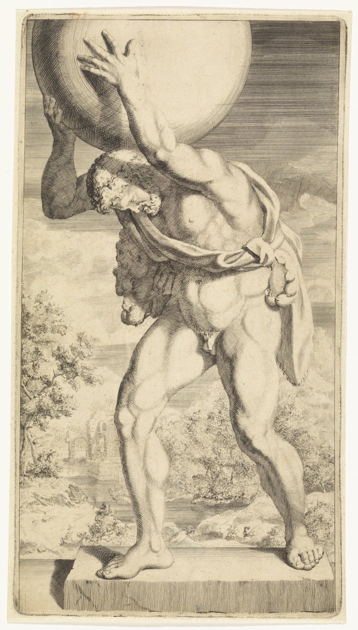 Estátua de Hércules com a abóbada celeste de Hendrik Pola