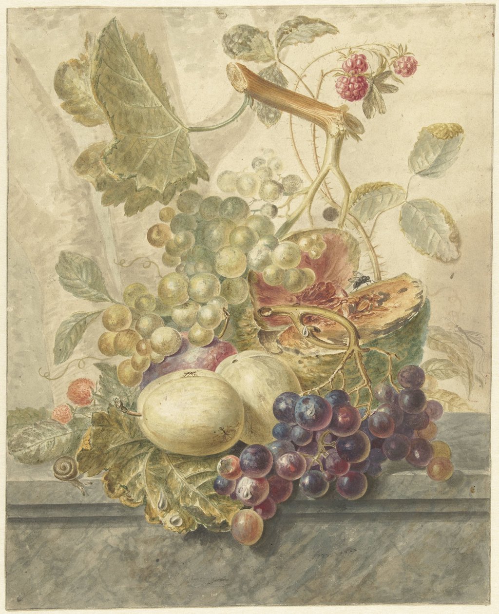 Natureza morta com fruta de Hendrik Schwegman