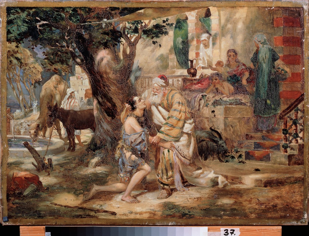 O retorno do filho pródigo. Pintura de Henryk Siemiradzki (1843-1902), óleo sobre tela. arte polonesa de Henryk Siemiradzki