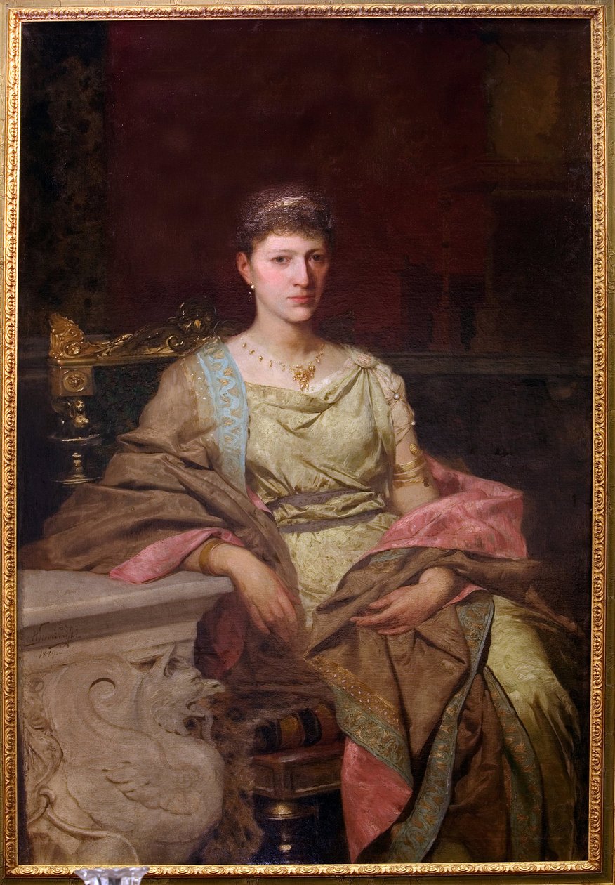 Retrato da condessa Tyszkiewicz (?). Pintura de Henryk Siemiradzki (1843-1902), huile sur toile de Henryk Siemiradzki