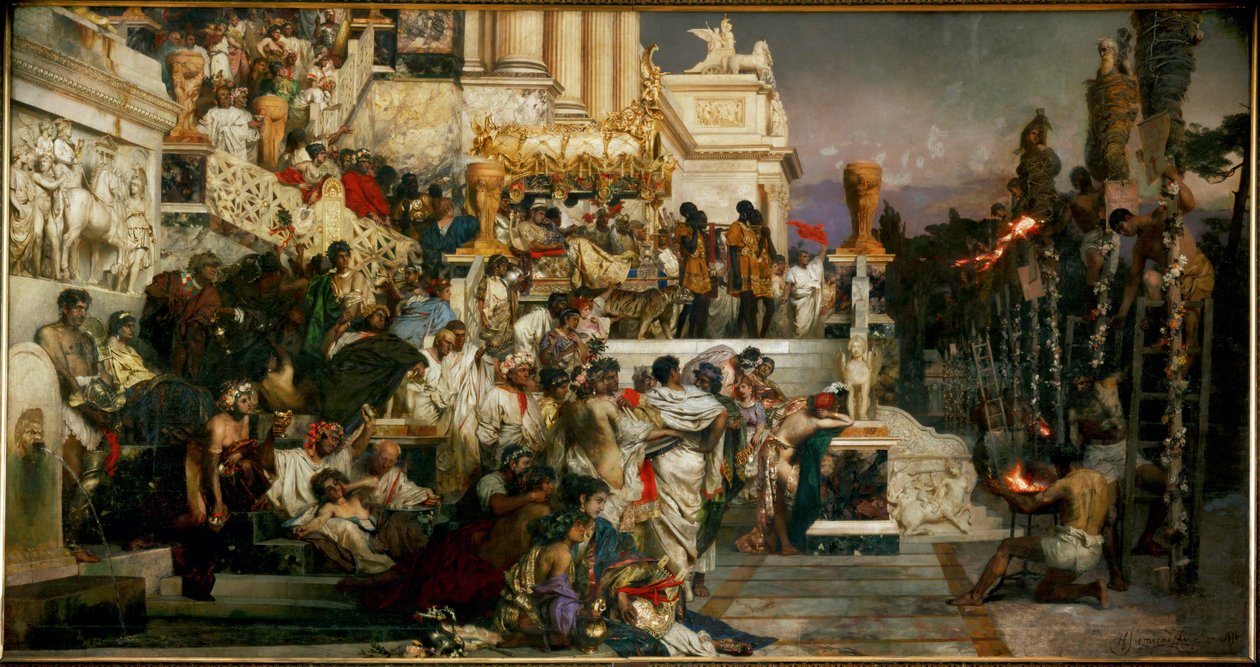 As tochas de Nero de Hendrik Siemiradzki