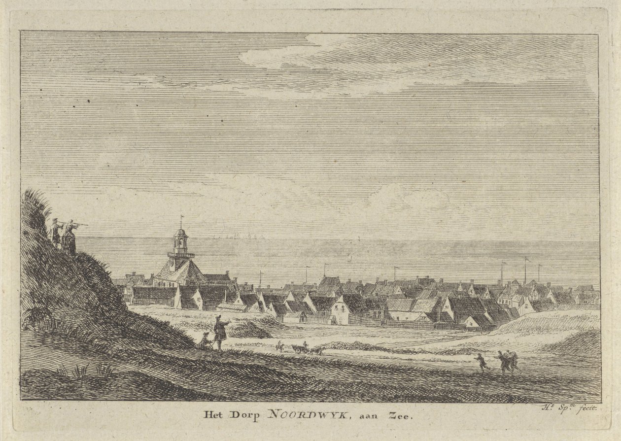 Vista de Noordwijk aan Zee The Village of Noordwijk aan Zee (título no objeto) de Hendrik Spilman