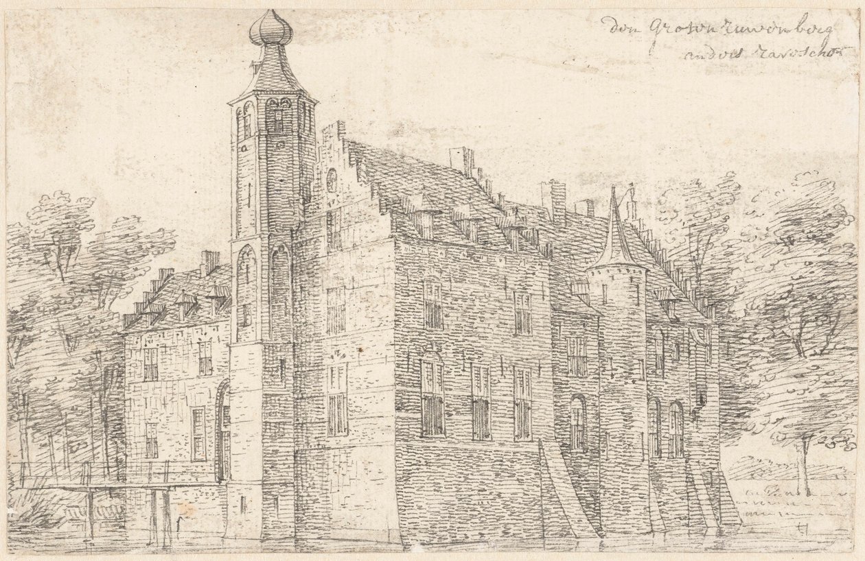 O castelo de Grote Ruwenberg perto de St. Michielsgestel de Hendrik Spilman