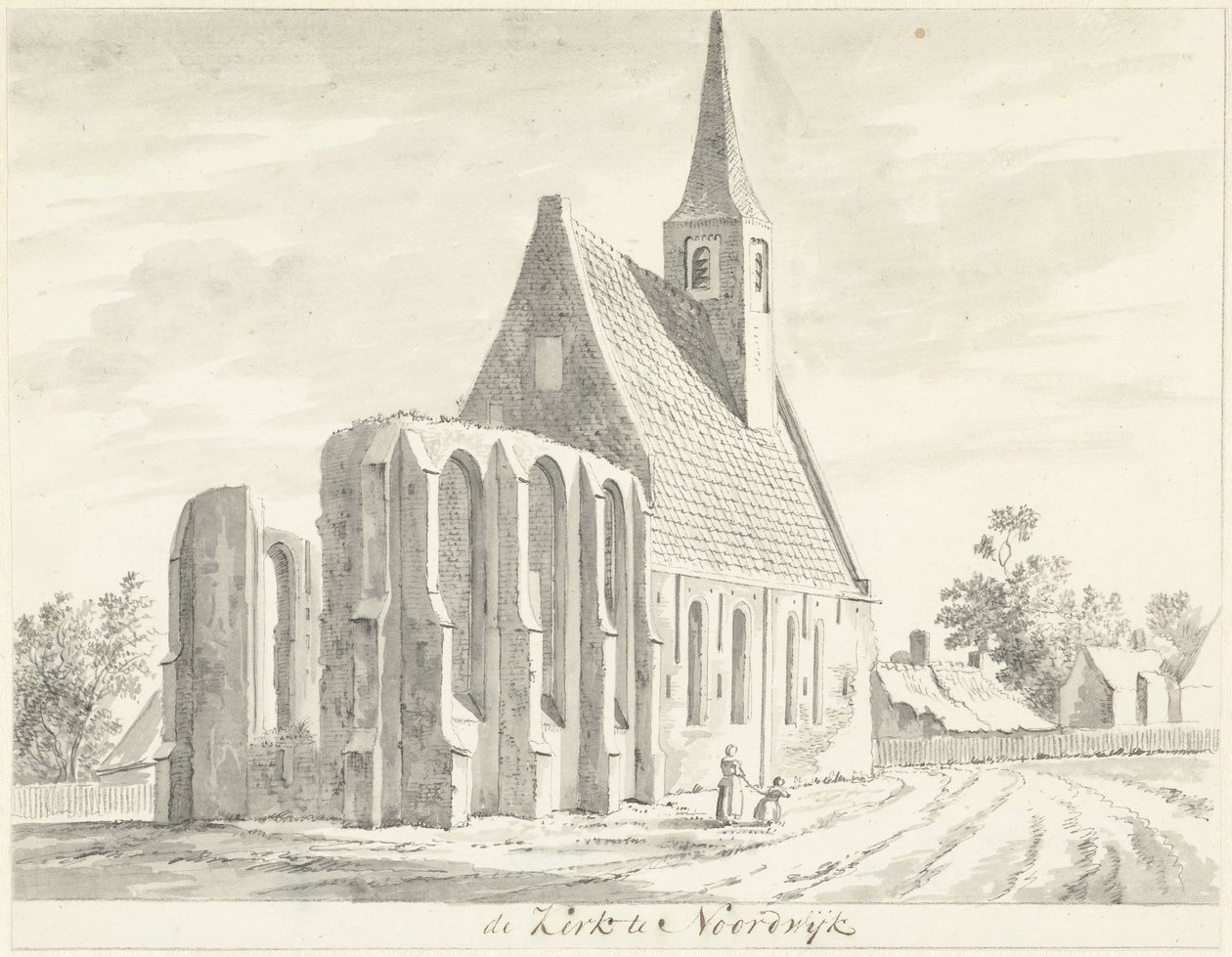 Vista da Igreja Branca em Noordwijkerhout de Hendrik Tavenier