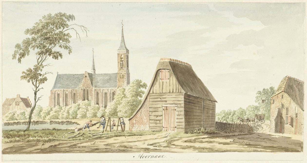 Vista da aldeia de Hoornaar de Hendrik Tavenier