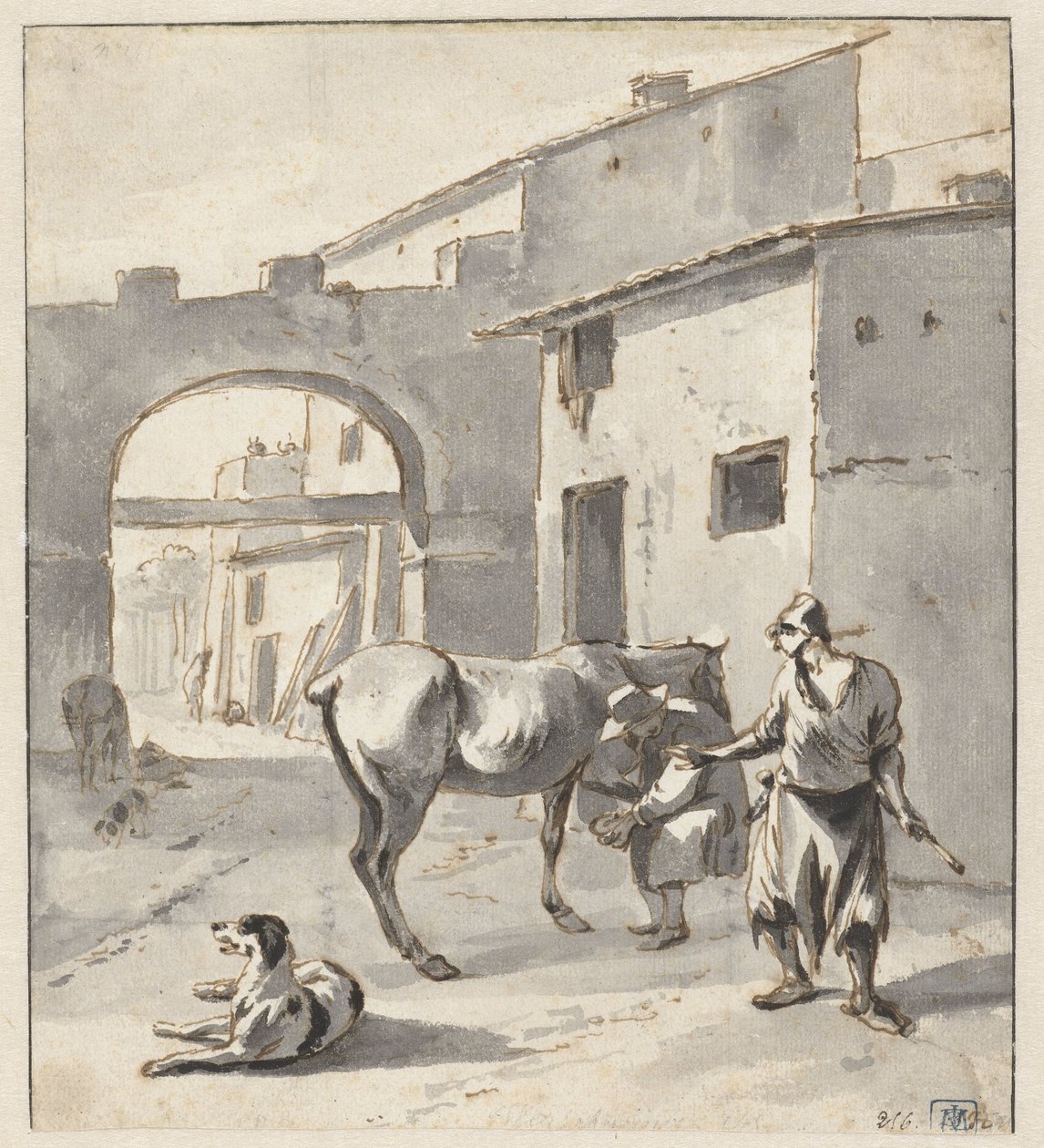 Farrier em uma cidade italiana de Hendrik Verschuring