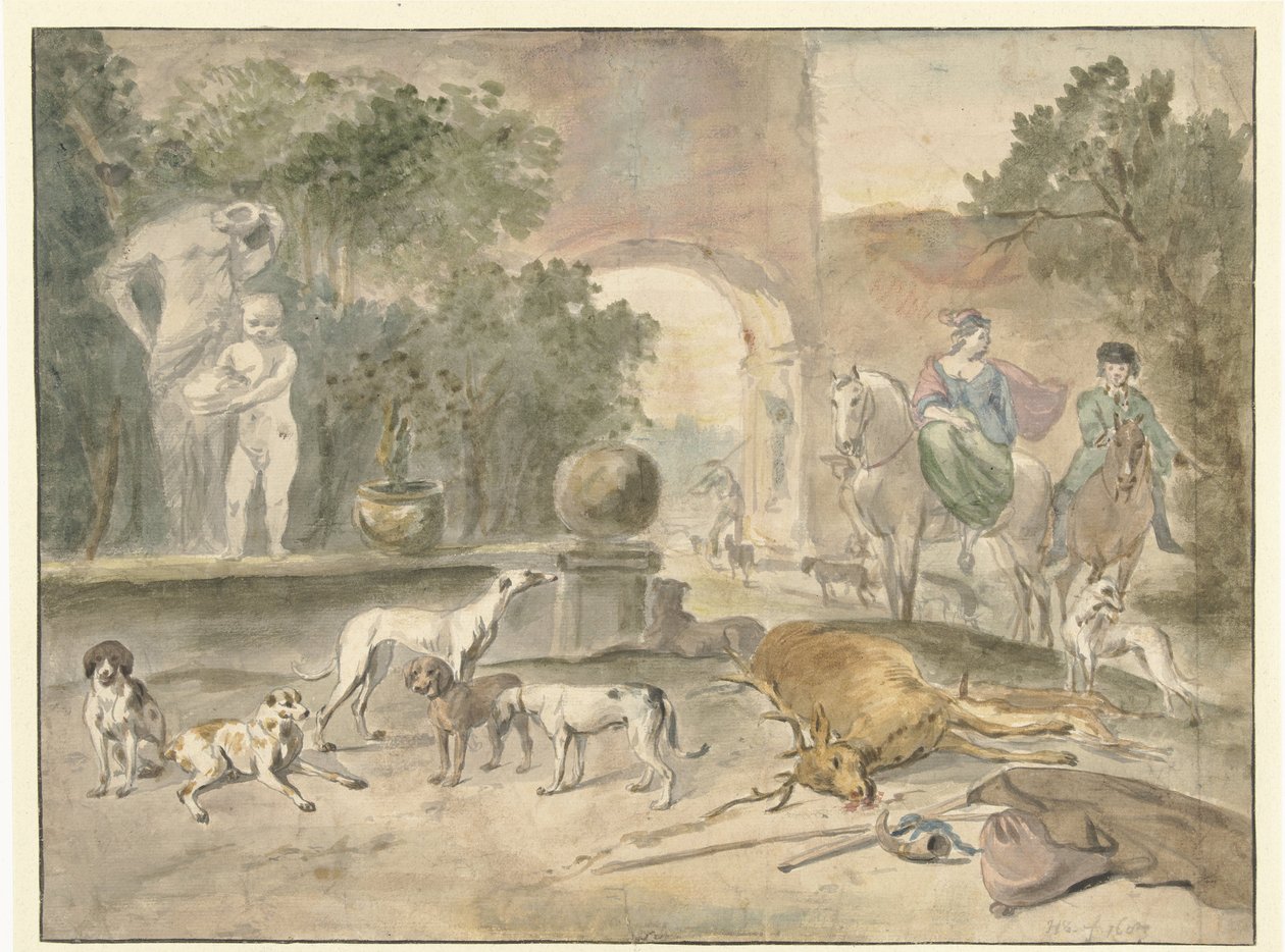 Cena de caça de Hendrik Verschuring