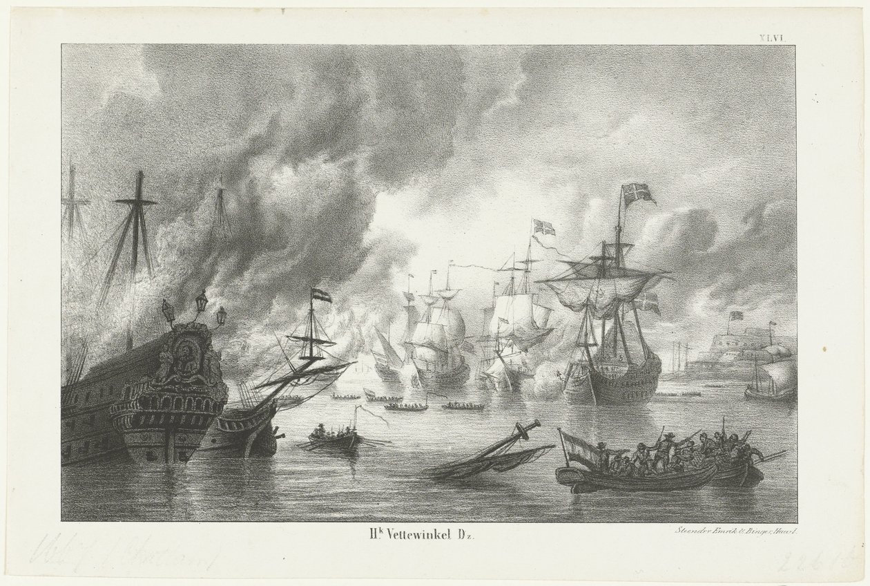 A Viagem a Chatham, 1667 de Hendrik Vettewinkel
