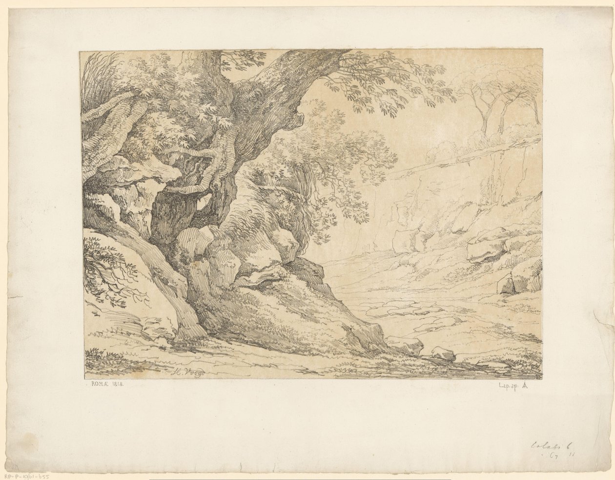 Pedras cobertas de vegetação
Tentamina Lithographica (título da série)
Paisagens italianas (título da série) de Hendrik Voogd