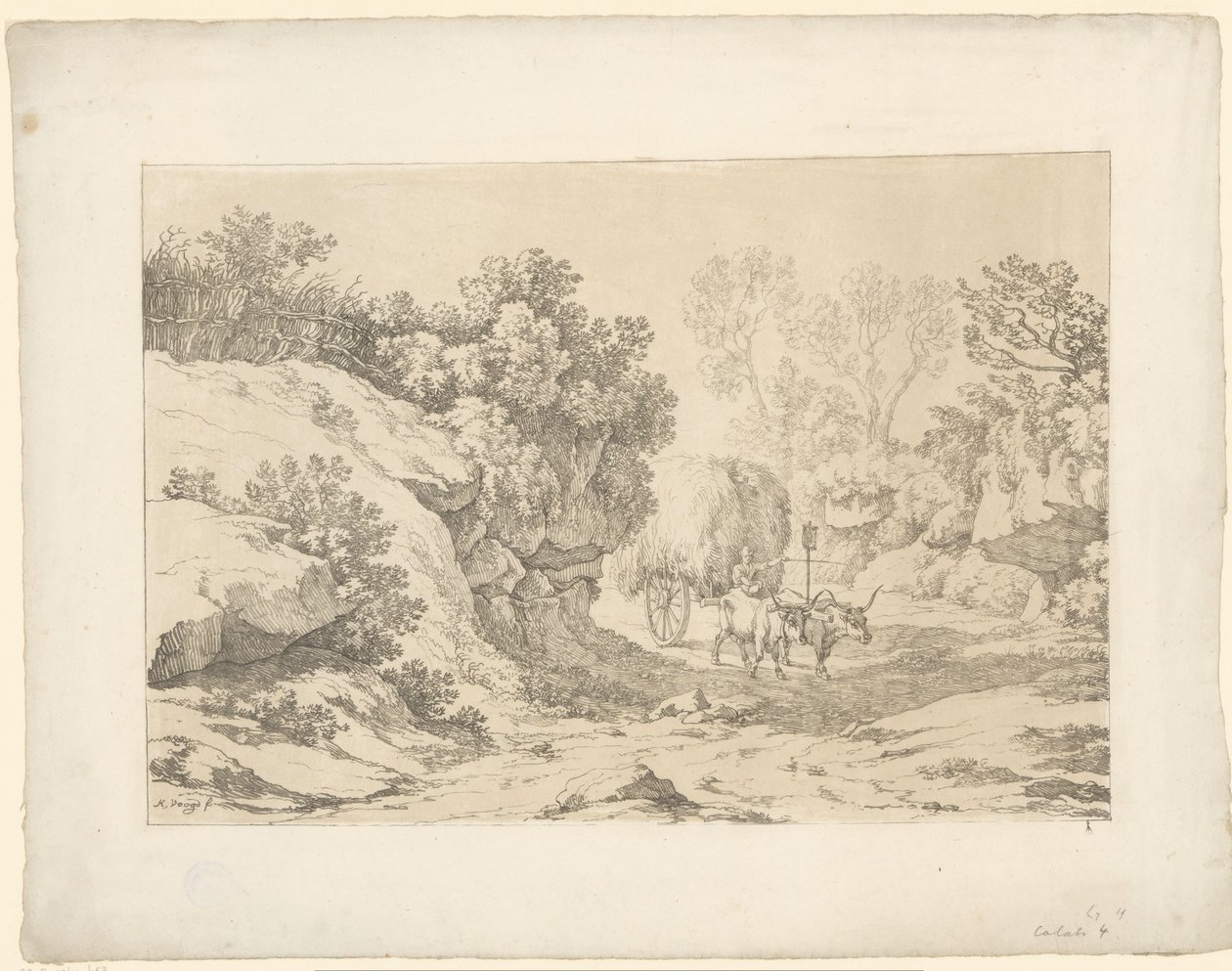 Carrinha de feno na estrada
Tentamina Lithographica (título da série)
Paisagens italianas (título da série) de Hendrik Voogd
