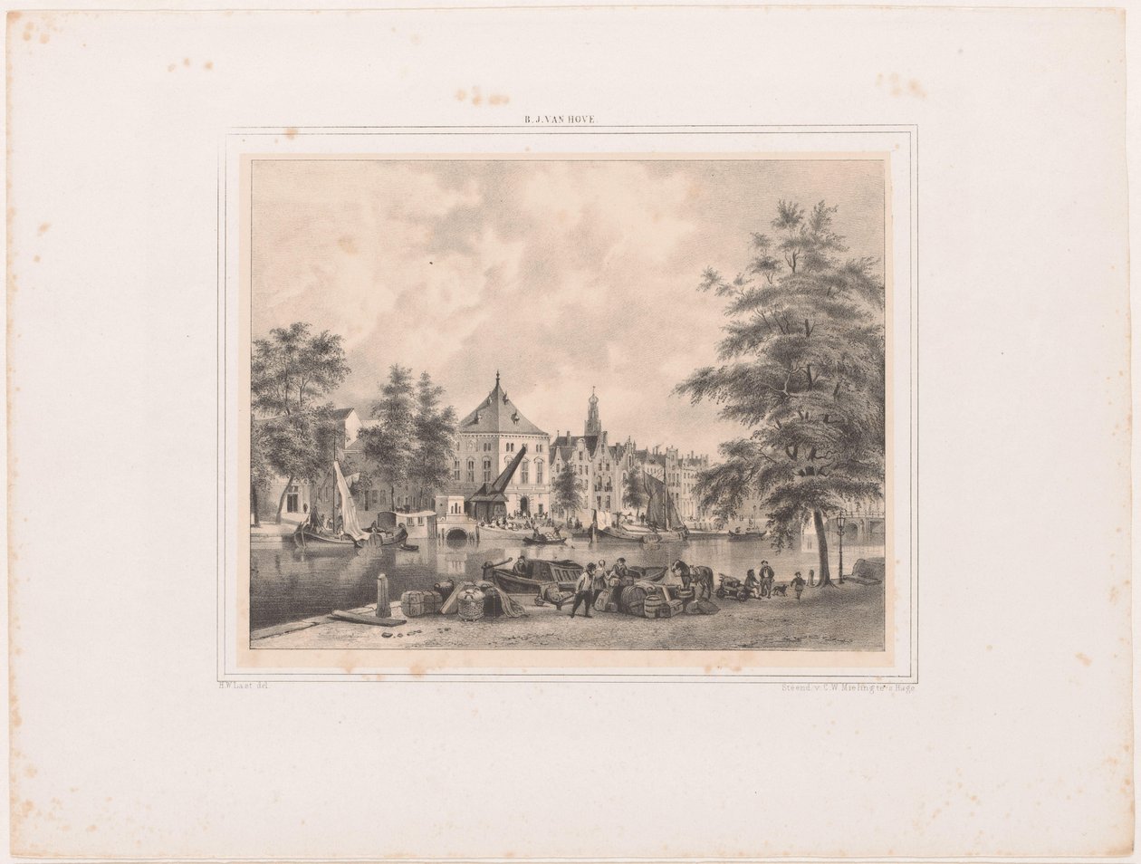 Vista de Haarlem a partir de Spaarne de Hendrik Wilhelmus Last