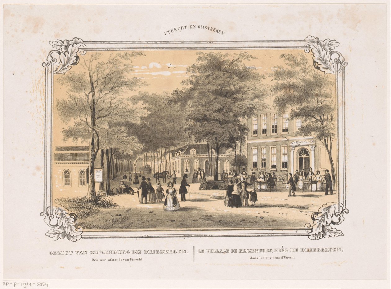 Vista de Rijzenburg Gezigt van Rijzenburg perto de Driebergen a três horas de Utrecht (título no objeto) Utrecht e arredores (título da série no objeto) de Hendrik Wilhelmus Last