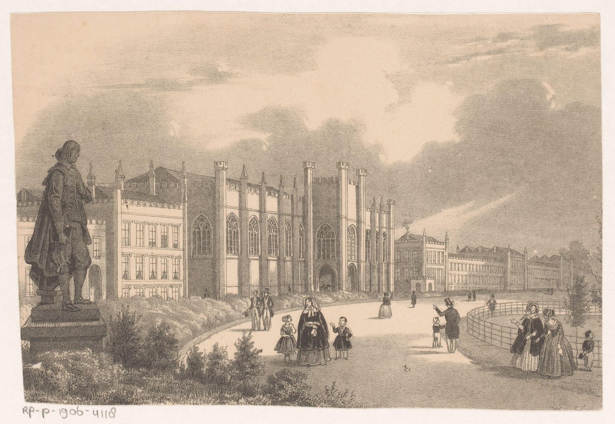 Vista do Willemshof no Willemspark por volta de 1849 de Hendrik Wilhelmus Last