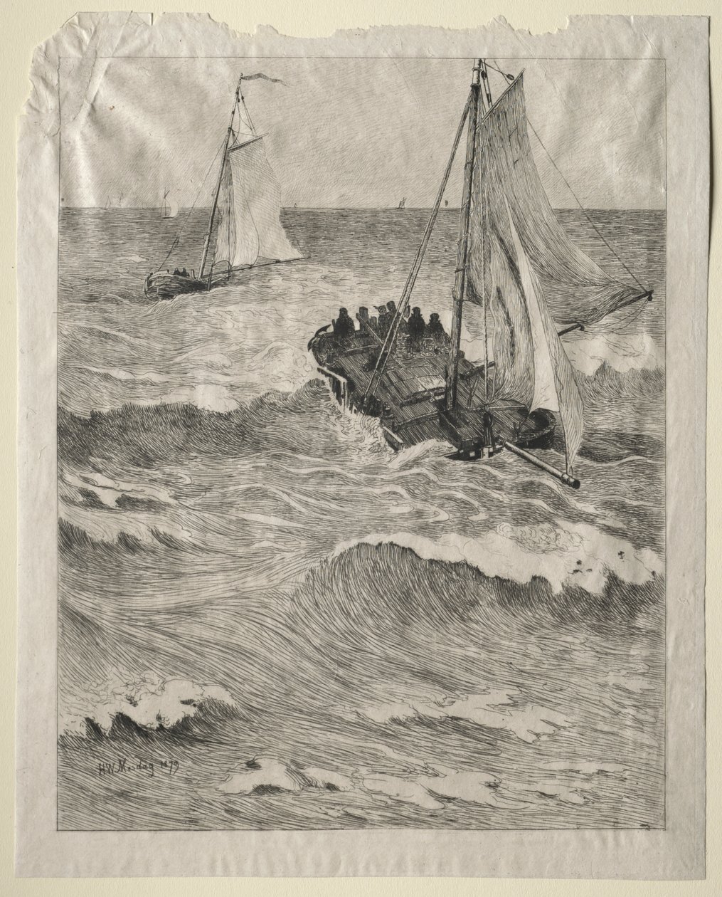 Cena Marinha de Hendrik Willem Mesdag