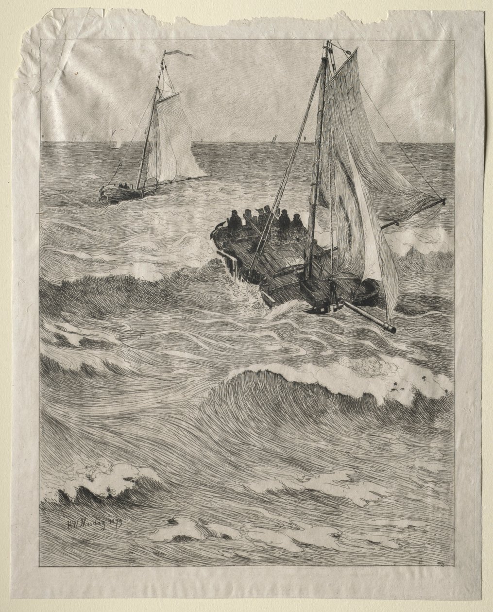 Cena Marinha, 1879. de Hendrik Willem Mesdag
