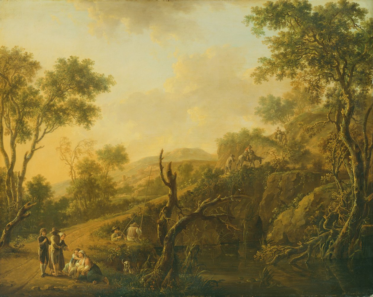 Paisagem italiana de Hendrik Willem Schweickardt