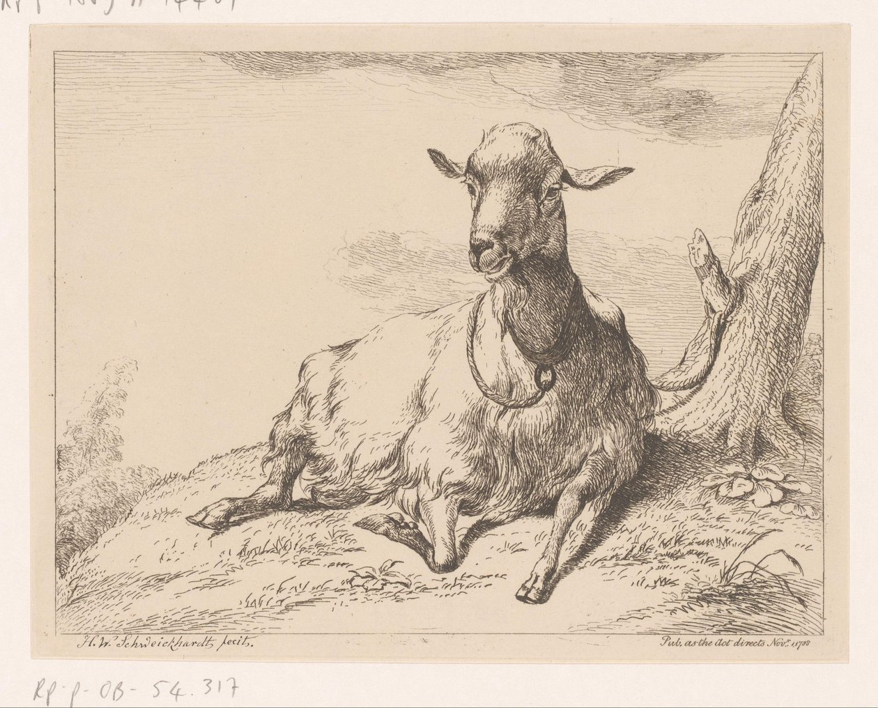 Cabra recortada
Vários animais (título da série) de Hendrik Willem Schweickhardt