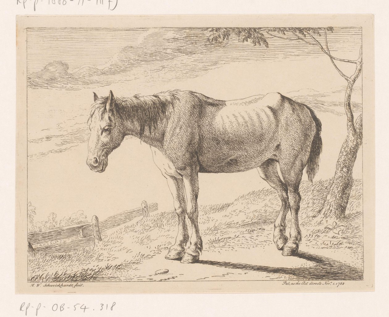 Cavalo
Vários animais (título da série) de Hendrik Willem Schweickhardt