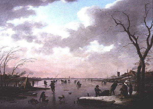Cena de Inverno, Números sobre o gelo de Hendrik Willem Schweickhardt