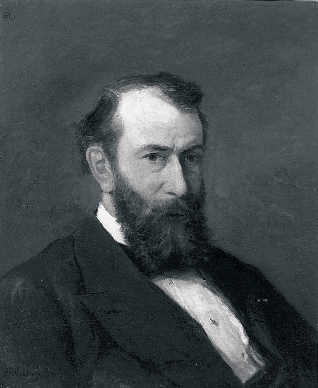 Retrato de Willem van Konijnenburg (óleo sobre tela) de Hendrik William Mesdag