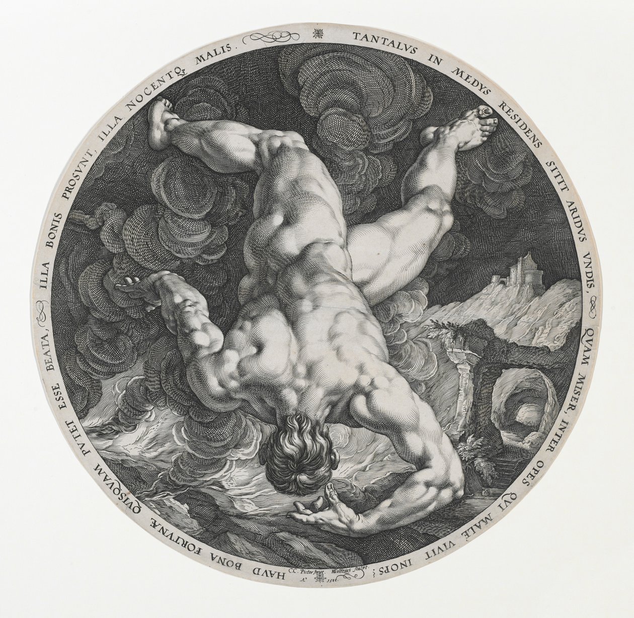Tântalo, dos Quatro Desgraçadores de Hendrik and Cornelisz. van Haarlem Cornelis Goltzius