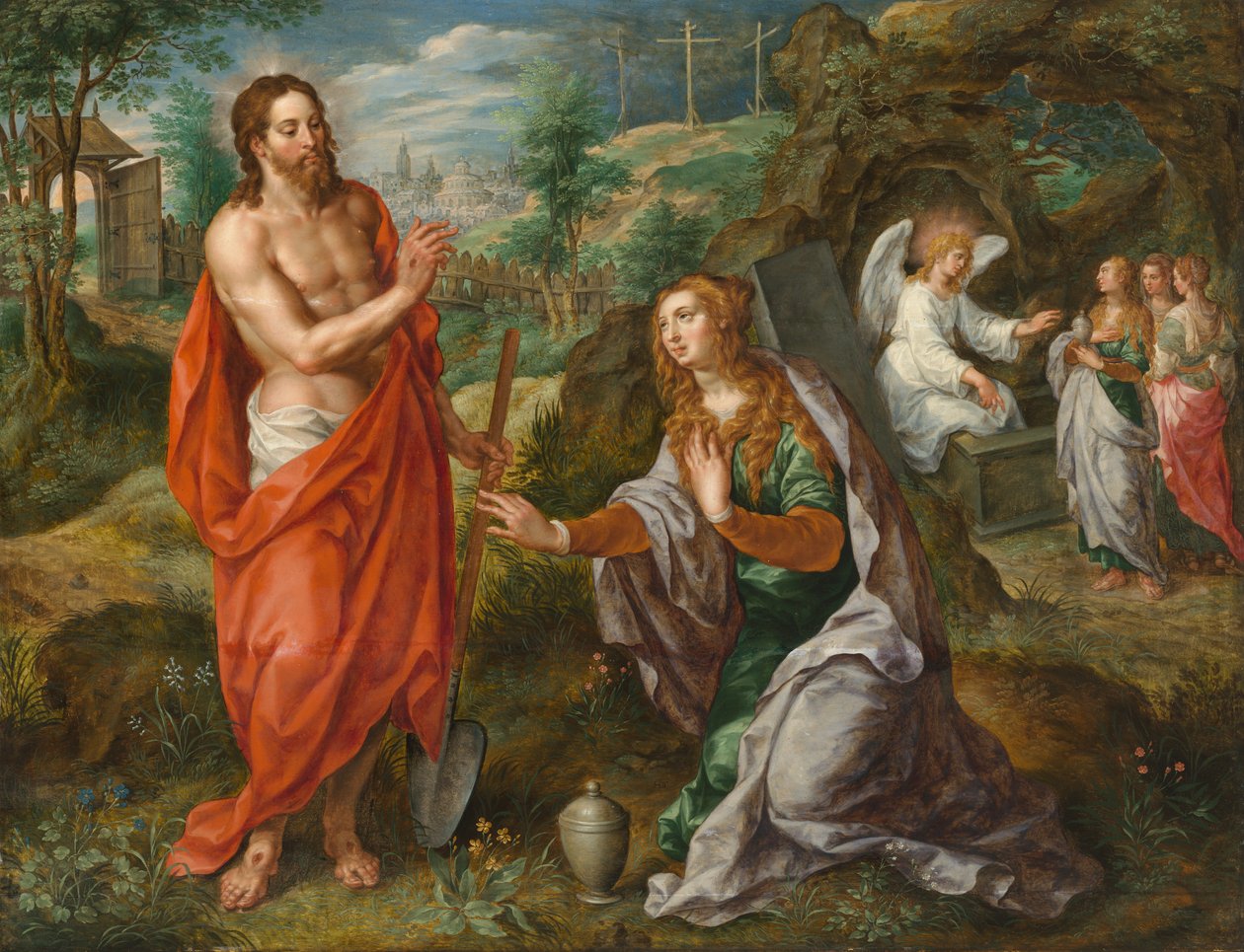 Noli Me Tangere (óleo sobre painel) de Hendrik de Clerck